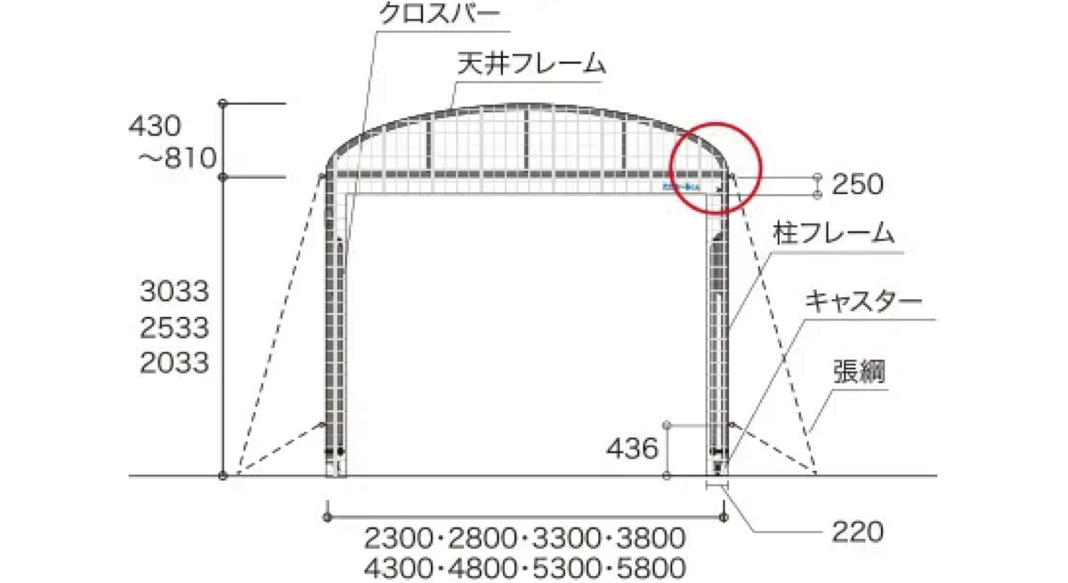 伸縮式キャスターテント たため〜るくん アーチタイプ ( 屋外用 ) 間口 4.3m x 奥行 6m x 全高 3.21m 有効高 2.5m skr-ttm436-25 伸縮式キャスターテント たため～るくん アーチタイプ ( 屋外用 ) 間口