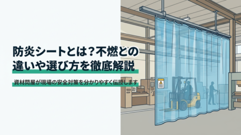 工場の間仕切における防炎ビニールカーテン・シート