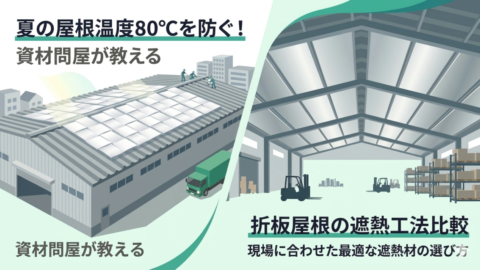 夏の屋根温度80℃を防ぐ！資材商社が教える折板屋根の遮熱工法比較