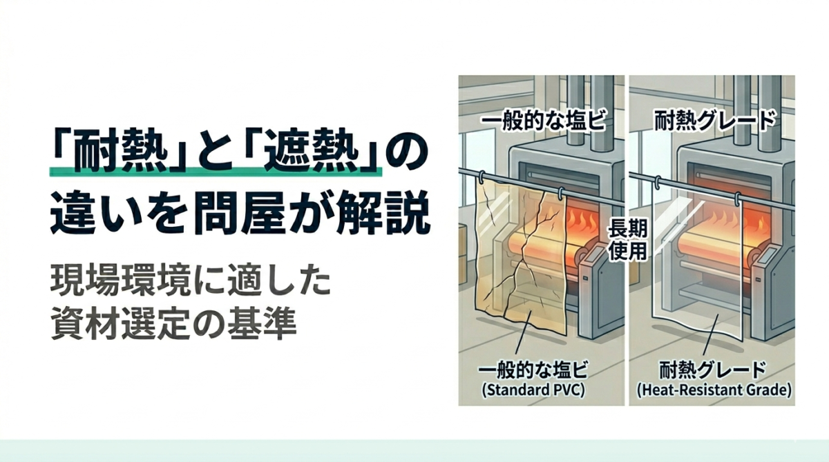 耐熱シートの選定で「耐熱」と「遮熱」を混同していませんか？本記事では資材商社の視点から、温度別の素材選びの基準や、柔軟性を保ちつつ長持ちさせるためのポイントを解説。炉の周辺や高温配管近くなど、現場環境に合わせた最適な選び方がわかります。