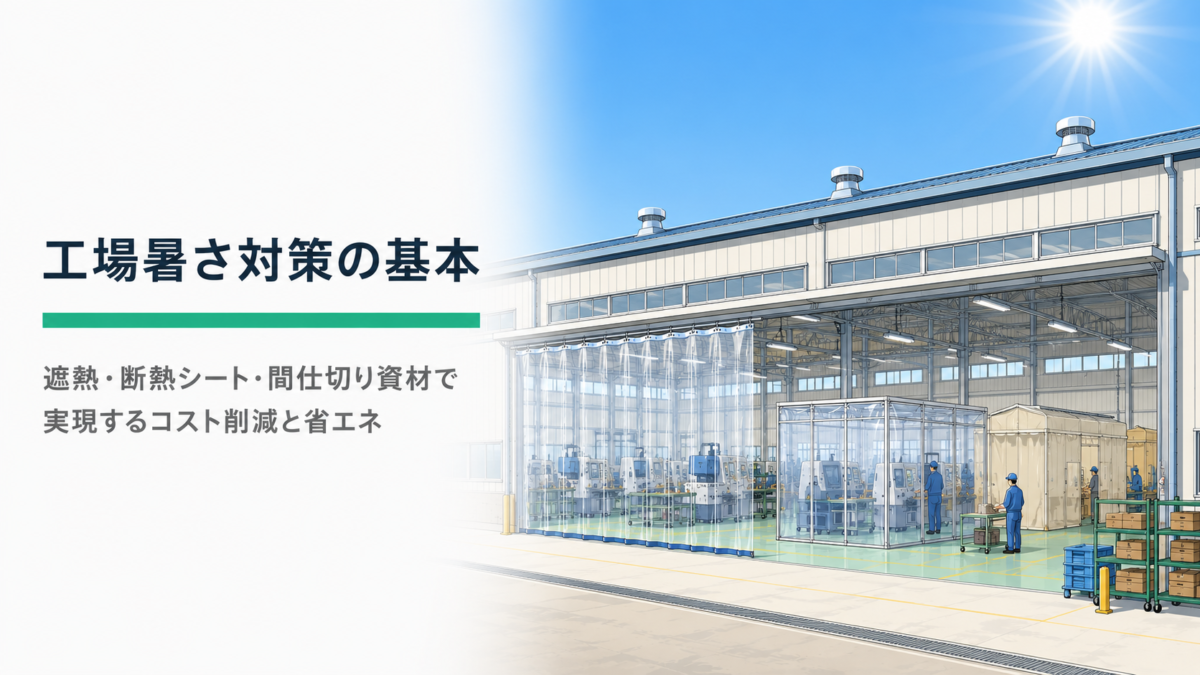 工場暑さ対策の基本｜遮熱・断熱シート・間仕切り資材で実現するコスト削減と省エネ
