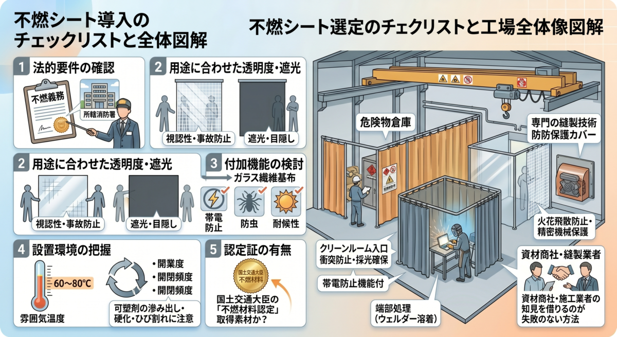 不燃シート選定のチェックリストまとめ