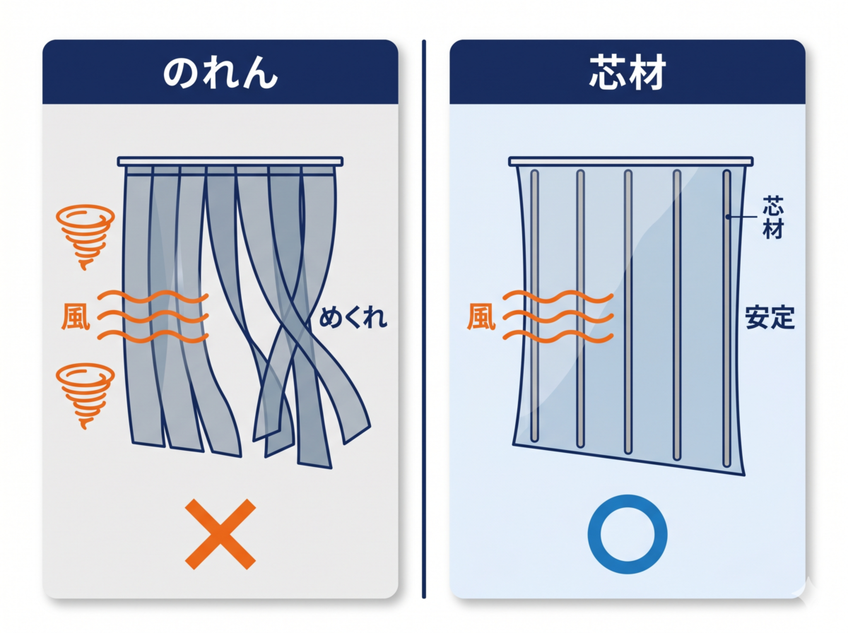 倉庫の暑さ対策資材の選定で失敗しやすいパターンの図解