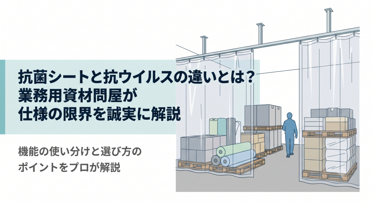 抗菌シートと抗ウイルスの違いとは？業務用資材問屋が仕様の限界を誠実に解説