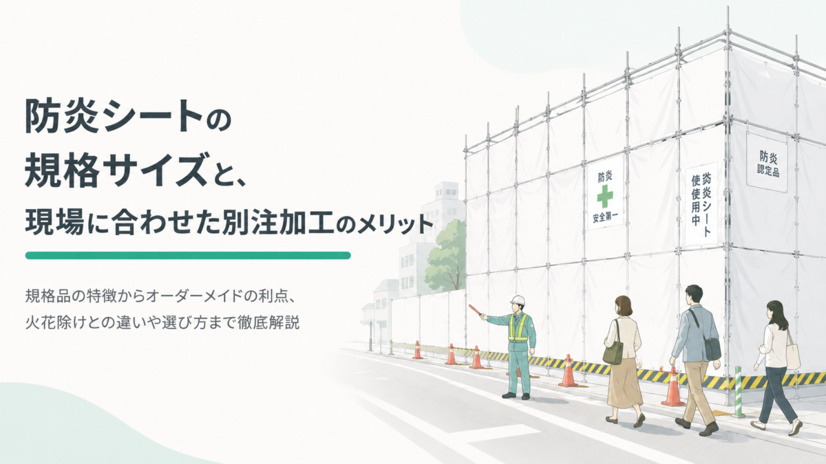 防炎シートの規格サイズと、現場に合わせた別注加工のメリット