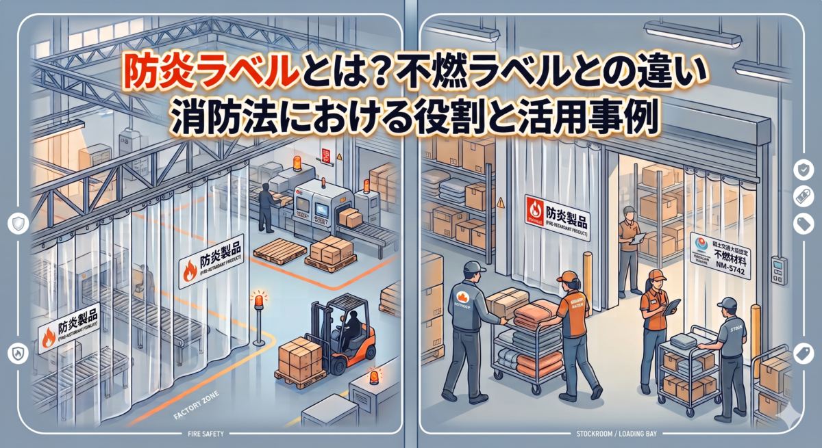 防炎ラベルとは？消防法における役割と不燃ラベルとの違いを解説