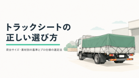 トラックシートの正しい選び方｜荷台サイズ・素材別の基準とプロ仕様の選定法
