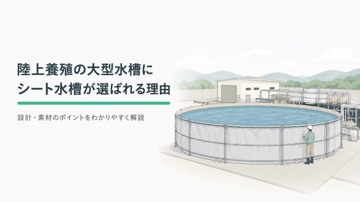 陸上養殖の大型水槽に「シート水槽」が選ばれる理由と設計・素材のポイント