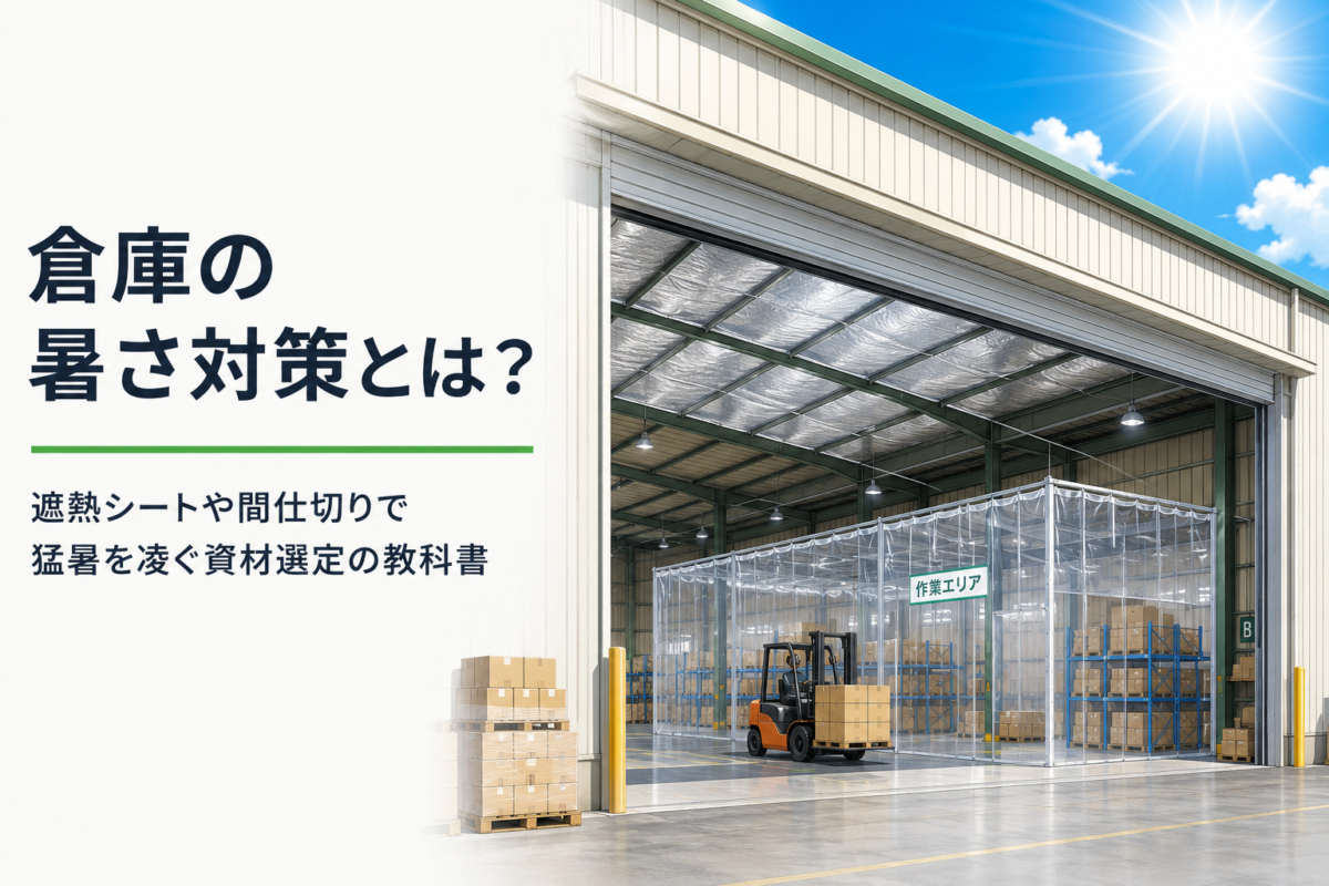 倉庫の暑さ対策とは?遮熱シートや間仕切りで猛暑を凌ぐ資材選定の教科書