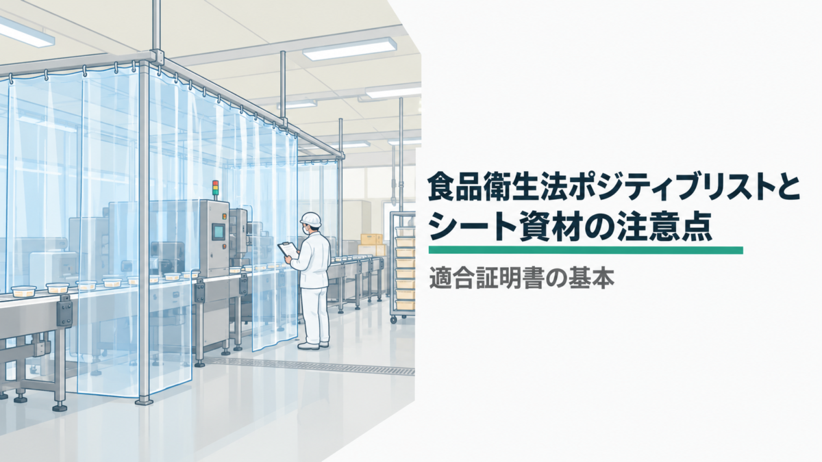食品衛生法ポジティブリストとシート資材の注意点|適合証明書の基本