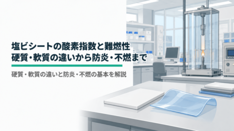 塩ビシートの酸素指数と難燃性｜硬質・軟質の違いから防炎・不燃まで