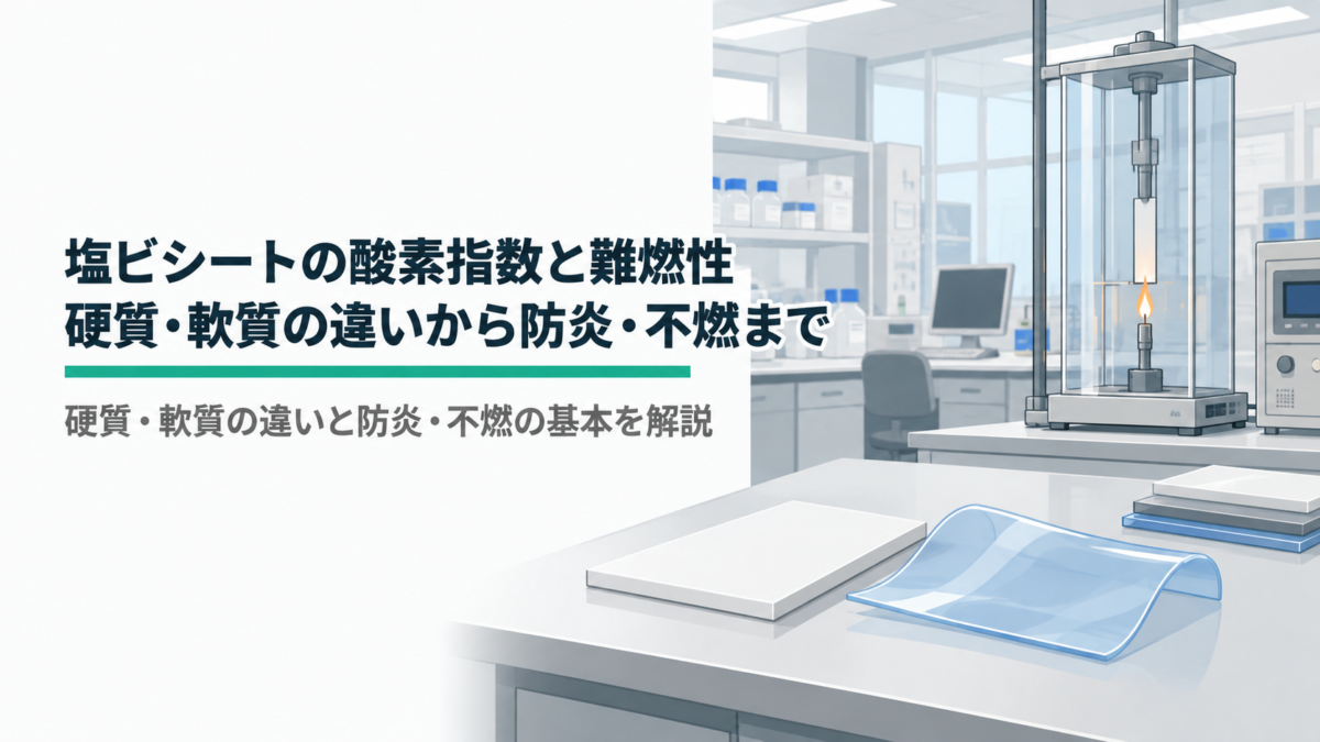 塩ビシートの酸素指数と難燃性｜硬質・軟質の違いから防炎・不燃まで