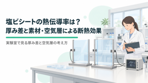塩ビシートの熱伝導率は？厚み差と素材・空気層による断熱効果